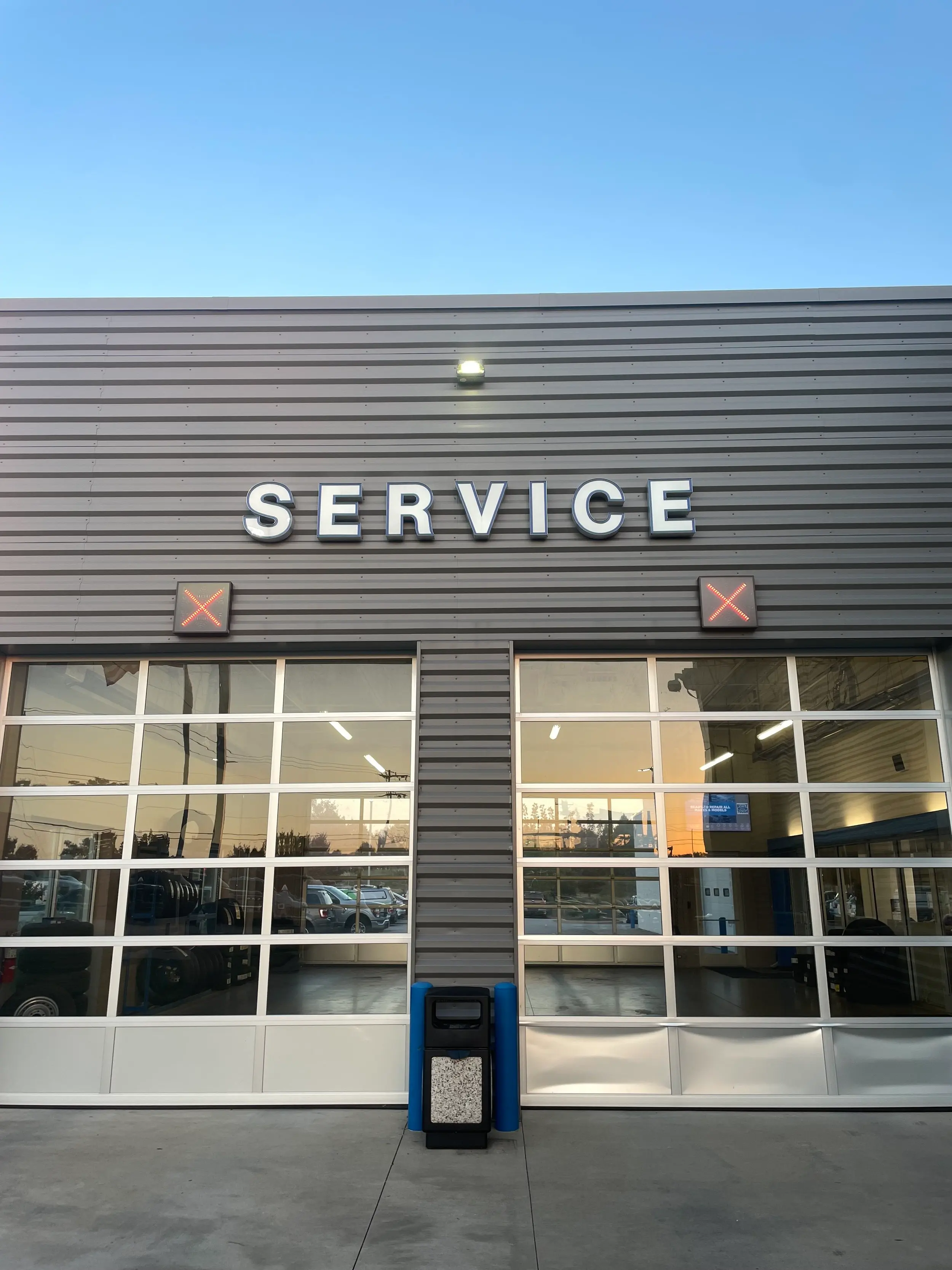 Service bay facility cleaning